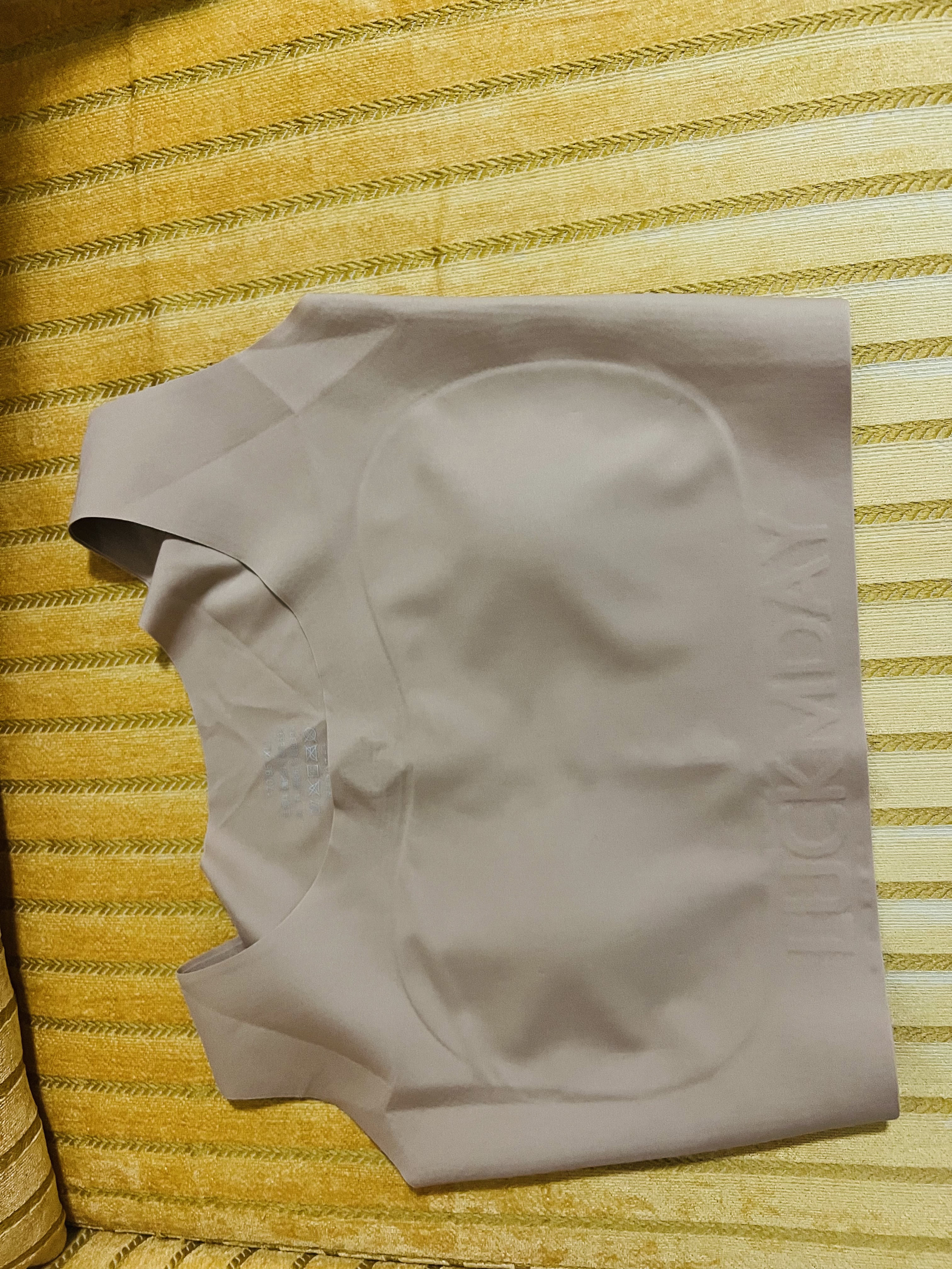 欧迪芬大胸显小纸片人文胸粉底液内衣束胸无痕隐形背心式胸罩美背防下垂 实拍图