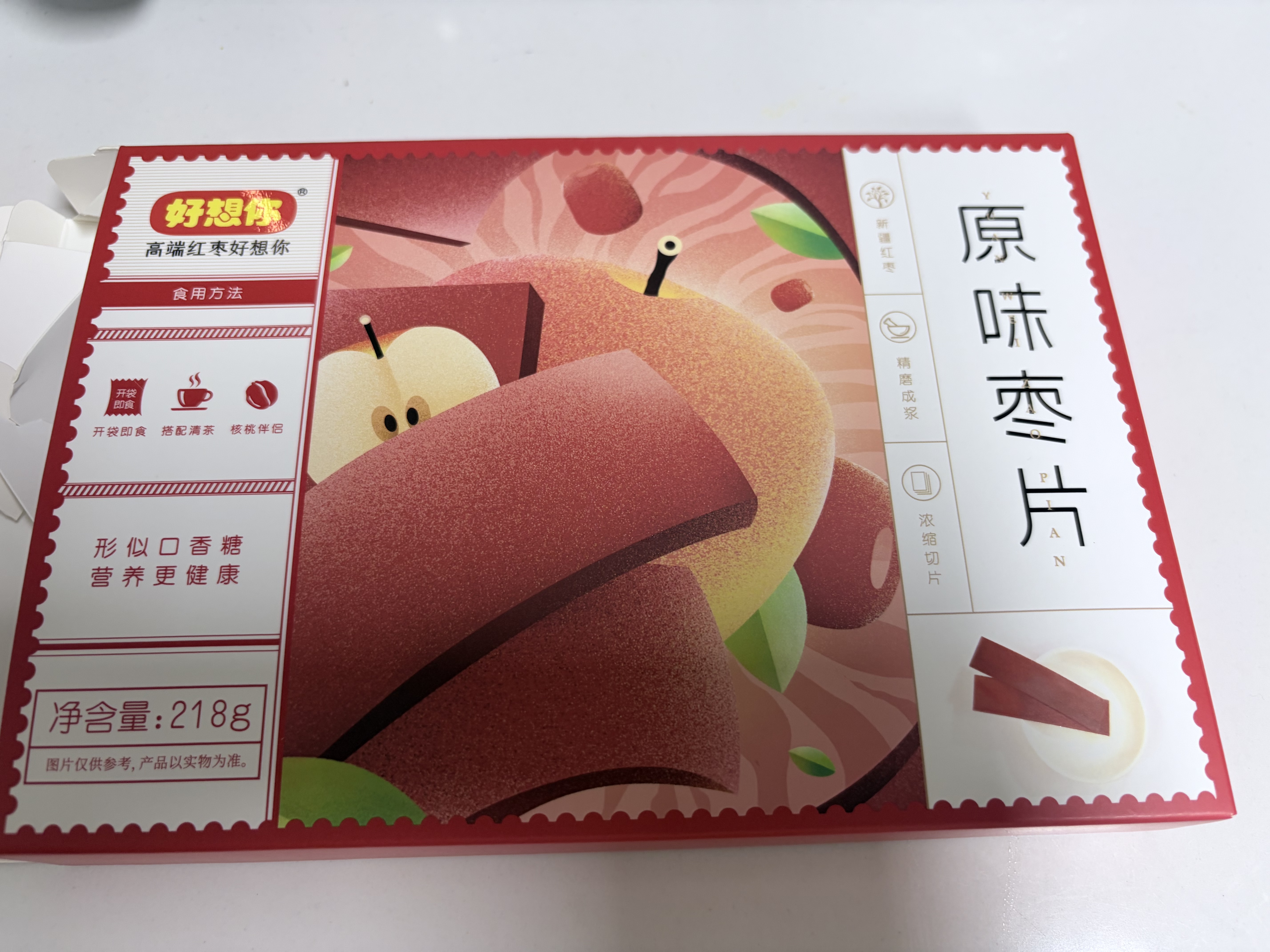 好想你 红枣片218g/盒 蜜饯果干休闲零食办公室小吃原味红枣干 实拍图