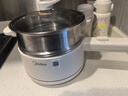 美的（Midea）电煮锅 小电锅 不锈钢0涂层电热锅 宿舍小锅多功能锅 1.6L学生寝室一体泡面小火锅XZC2017G 配蒸笼 实拍图
