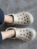 卡骆驰（CROCS）【采销直播】贝雅卡骆班洞洞鞋轻便耐磨一脚蹬休闲鞋|205089 冬日白/彩色-1LI 40 (250mm) 实拍图