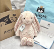 Jellycat花布邦尼兔动物毛绒玩偶兔子玩偶儿童娃娃送礼七夕情人节礼物 彻蕊（胭脂粉色） Small 实拍图