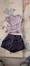 百思绒高颜值跑步套装女防走光舞蹈服健身房瑜伽服专业修身训练速干衣 实拍图