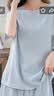 浪莎女士睡衣女夏季薄款凉感柔顺丝滑慵懒风舒适家居服可外穿2026蓝色 实拍图