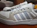 adidas ENTRAP美式校园风运动鞋少年感复古篮球风板鞋阿迪达斯 白色/矾土棕/浅蓝   38 实拍图