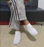 京东京造【100%纯棉】男士袜子男夏季船袜防臭10A抗菌超薄透气短款黑白6双 实拍图