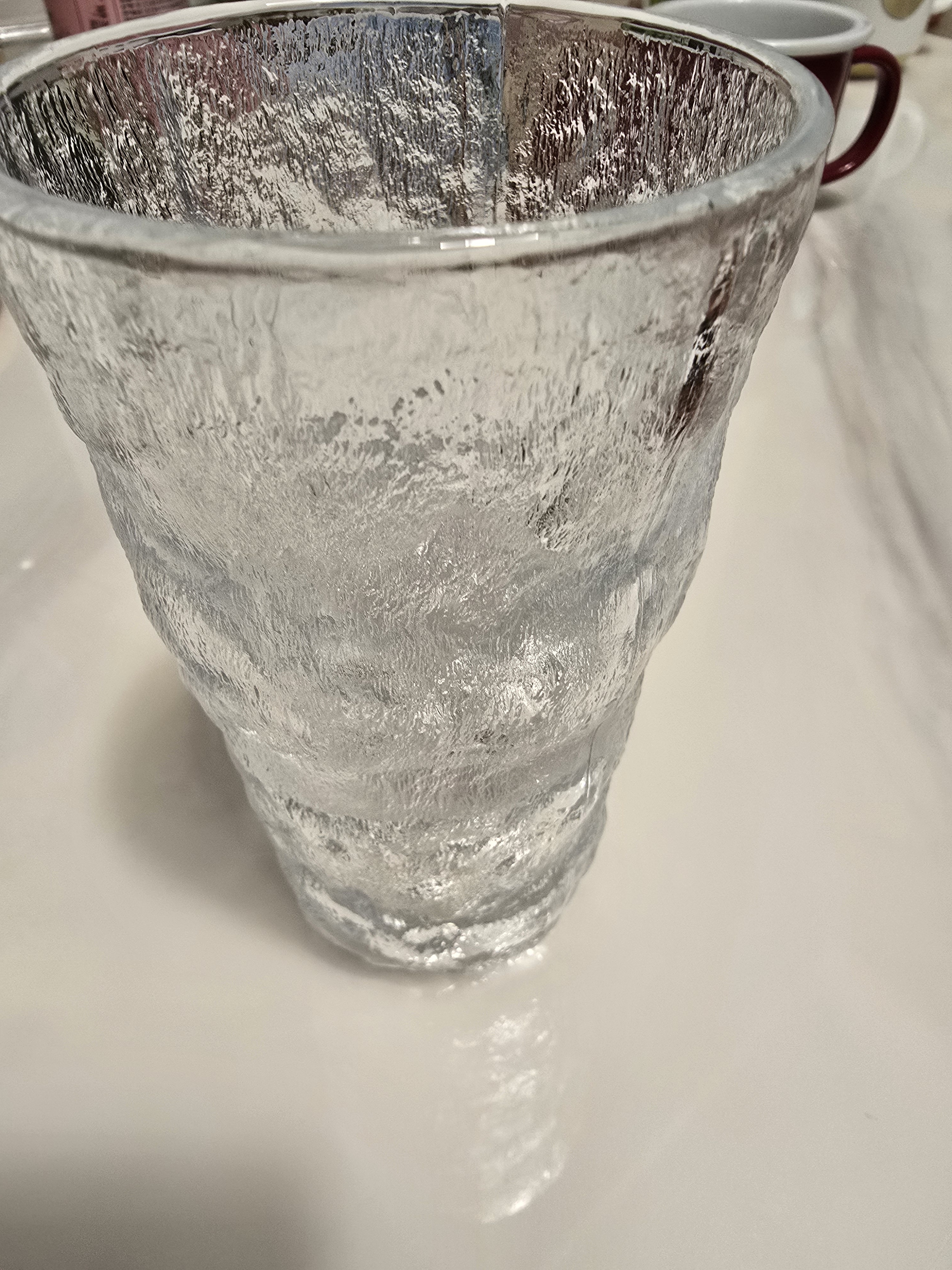 京东京造 冰川杯 玻璃水杯子家用饮料啤酒咖啡杯 加厚大容量380ml两只装 实拍图