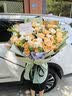 领香鲜花速递香槟玫瑰花束送女友老婆生日礼物全国同城配送 33朵香槟玫瑰花束—女神款 实拍图