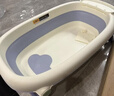 babycare婴儿洗澡盆坐浴盆洗澡神器可折叠浴盆游泳盆+浴垫+浴网星航月岩灰 实拍图