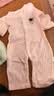 婧麒婴儿衣服夏季薄款新生宝宝提花连体衣长袖纯棉空调服爬服夏装单件 小鲸鱼绿 73cm 实拍图