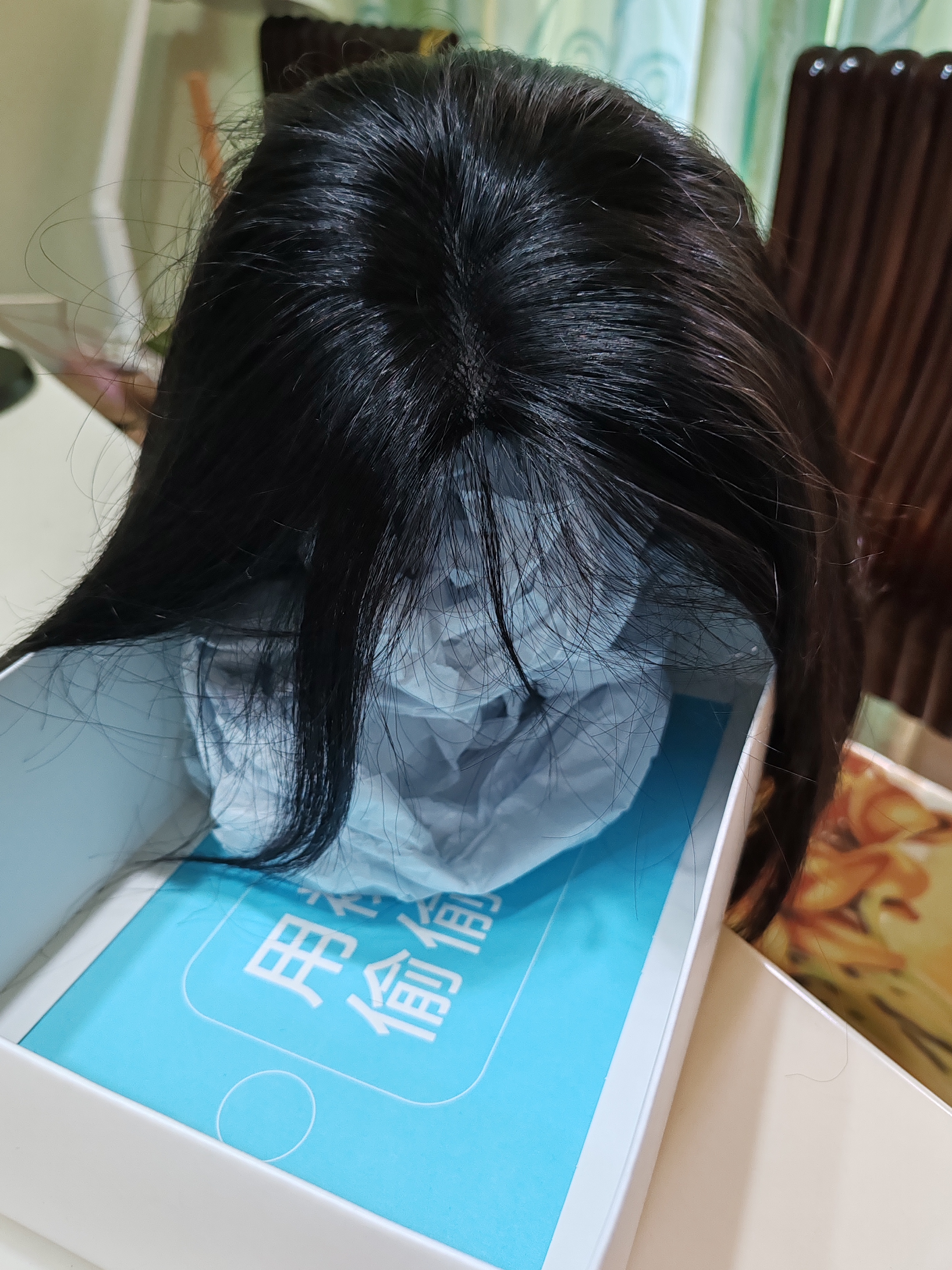 天空树假发女士自然全头套式真发可扎真人发丝短发无刘海整顶假发套 透气水晶砂内网-自然色【偏分款 32cm】 短发 实拍图