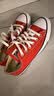 匡威（Converse）All Star夏季经典帆布男女低帮休闲运动鞋黑色1Z635 101007/红色 37.5 实拍图