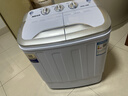 奥克斯（AUX）洗+脱5.0公斤家用小型宿舍单身迷你双桶缸半自动洗脱一体洗衣机 白色 双缸 实拍图