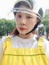 野马（YEMA）3C认证359S电动摩托车头盔男女春夏季轻便式半盔电瓶车安全帽 四季通用 卡其白彩带花配透明长镜 实拍图