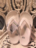 卡骆驰（CROCS）贝雅卡骆班人字拖鞋|205393 白/深蓝-126 39(240mm)  实拍图