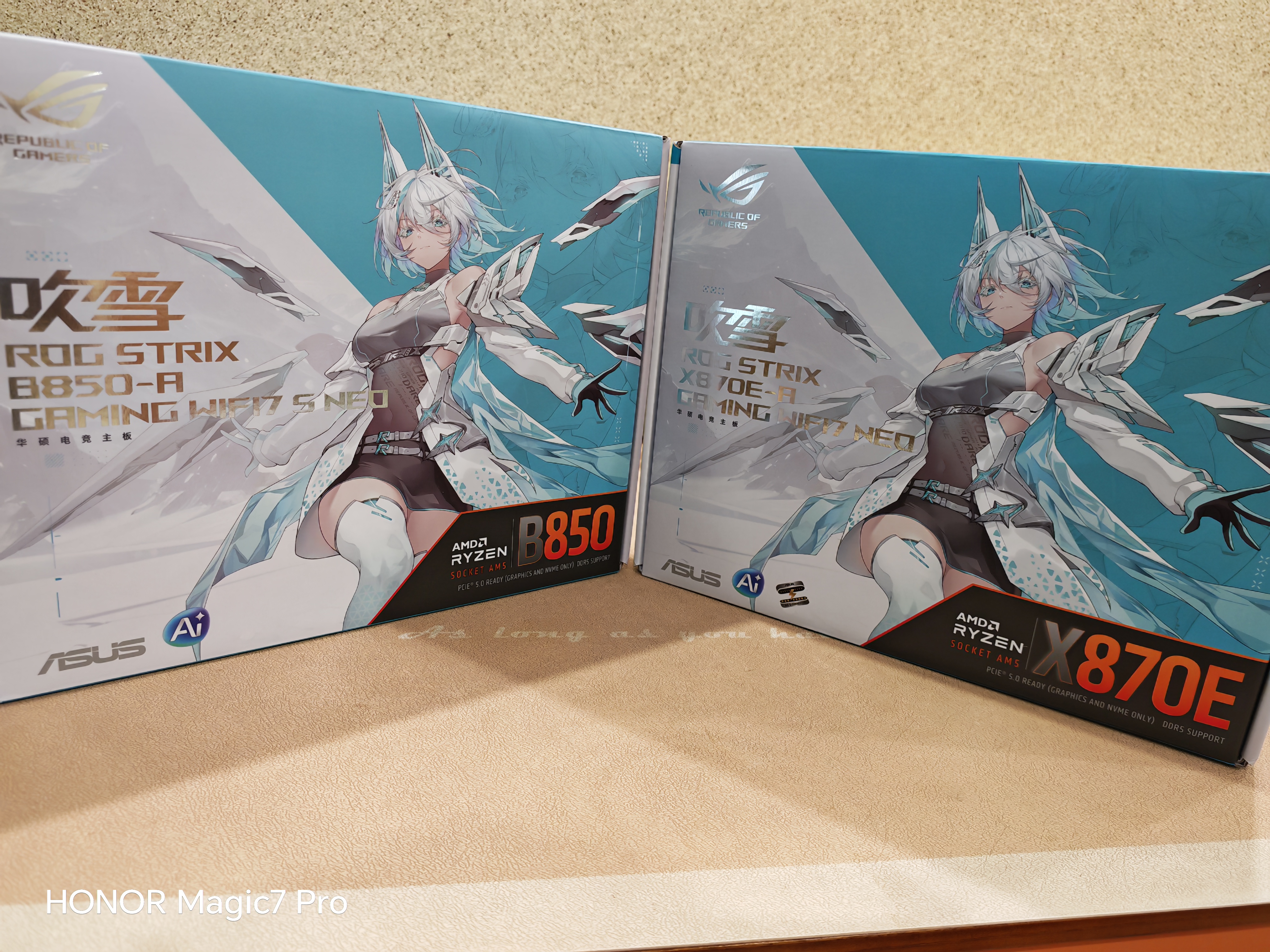 ROG STRIX B850-A GAMING WIFI7 S NEO吹雪主板 CPU 9800X3D/9700X(AMD B850/socket AM5) 实拍图