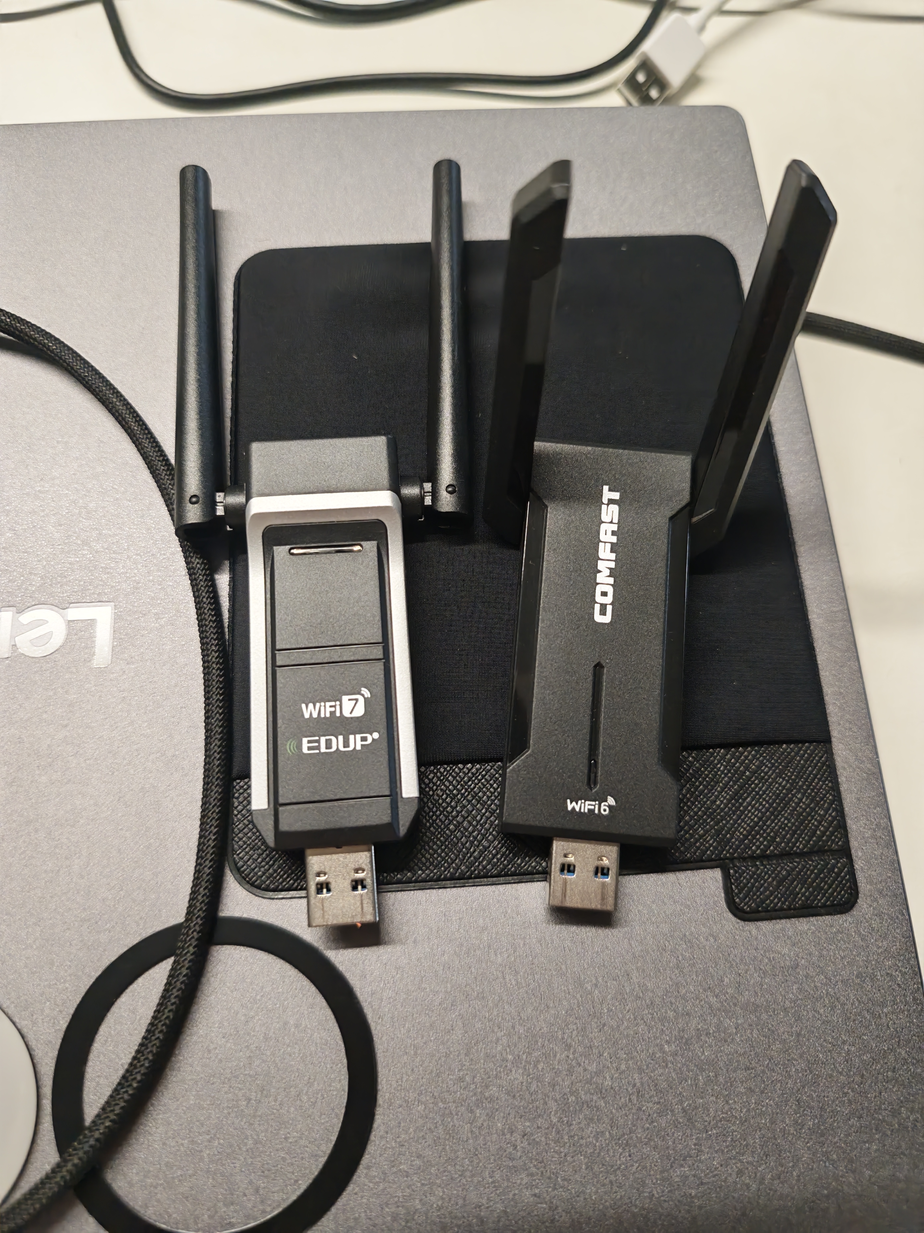 翼联（EDUP）千兆电竞WiFi7免驱USB无线网卡6500M三频5G无线网卡台式机笔记本电脑WIFI接收器EP-BE1703S 实拍图