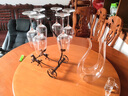 格娜斯（CRISTALGLASS）红酒杯套装家用6只水晶葡萄酒杯醒酒器欧式高端高脚杯架子酒具 马车架+竖琴醒酒+酒杯 400ml 6只 实拍图
