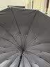美度（MAYDU）16K半自动莲花骨雨伞长柄加大双人晴雨伞黑胶防晒遮阳伞M1609蓝色UPF50+晴雨两用 实拍图