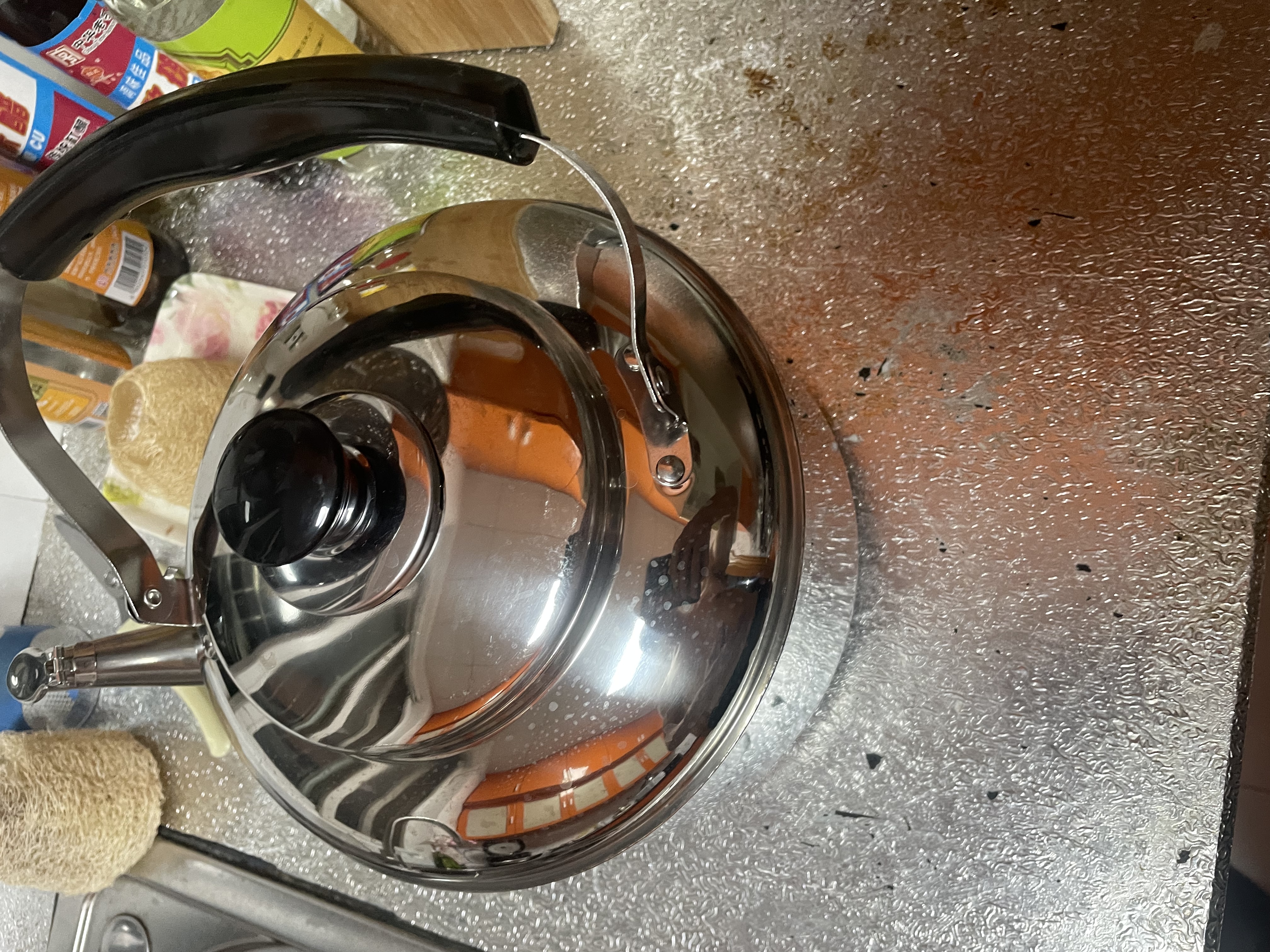 美厨（MAXCOOK）304不锈钢烧水壶 水开自动鸣音烧水壶 家用大容量燃气电磁炉通用 304钢水开自动鸣音 5L 实拍图