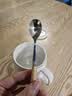 传旗 陶瓷马克杯 带勺盖咖啡牛奶早餐杯办公水杯男女茶杯 描金白400ml 实拍图