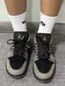 Jordan男休闲鞋乔丹AJ1 AIR JORDAN1摩卡小倒钩运动鞋IB7109-005黑棕42 实拍图