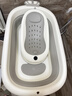 iuu婴儿洗澡盆 可折叠宝宝浴盆大号 洗澡神器躺托浴架新生儿童用品 【可折叠-高度可调】浴盆免弯腰支撑架 材质：FDA食品级材质检测认证 实拍图