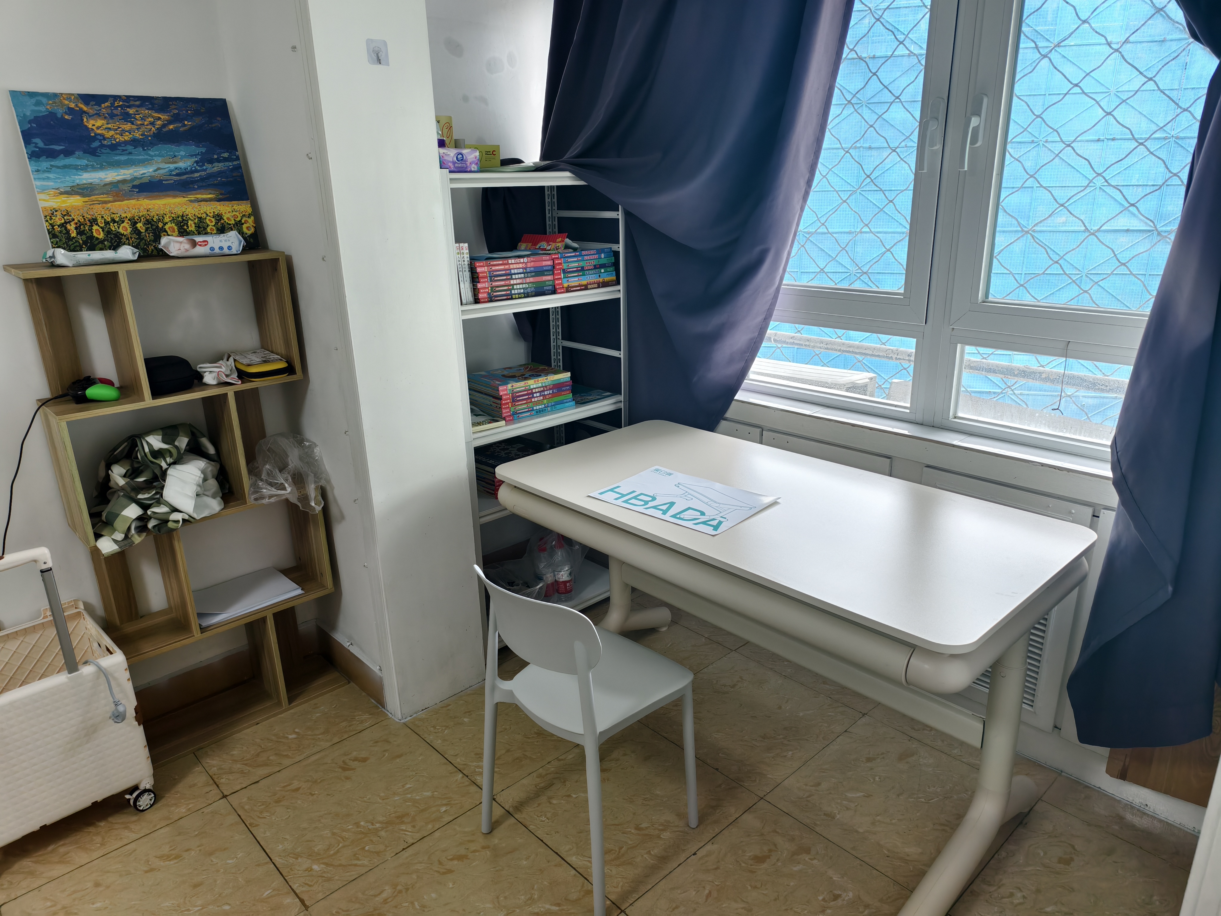 唐辑 书架书柜 学生家用落地置物架铁艺图书架子 白色五层 70*40*160 实拍图