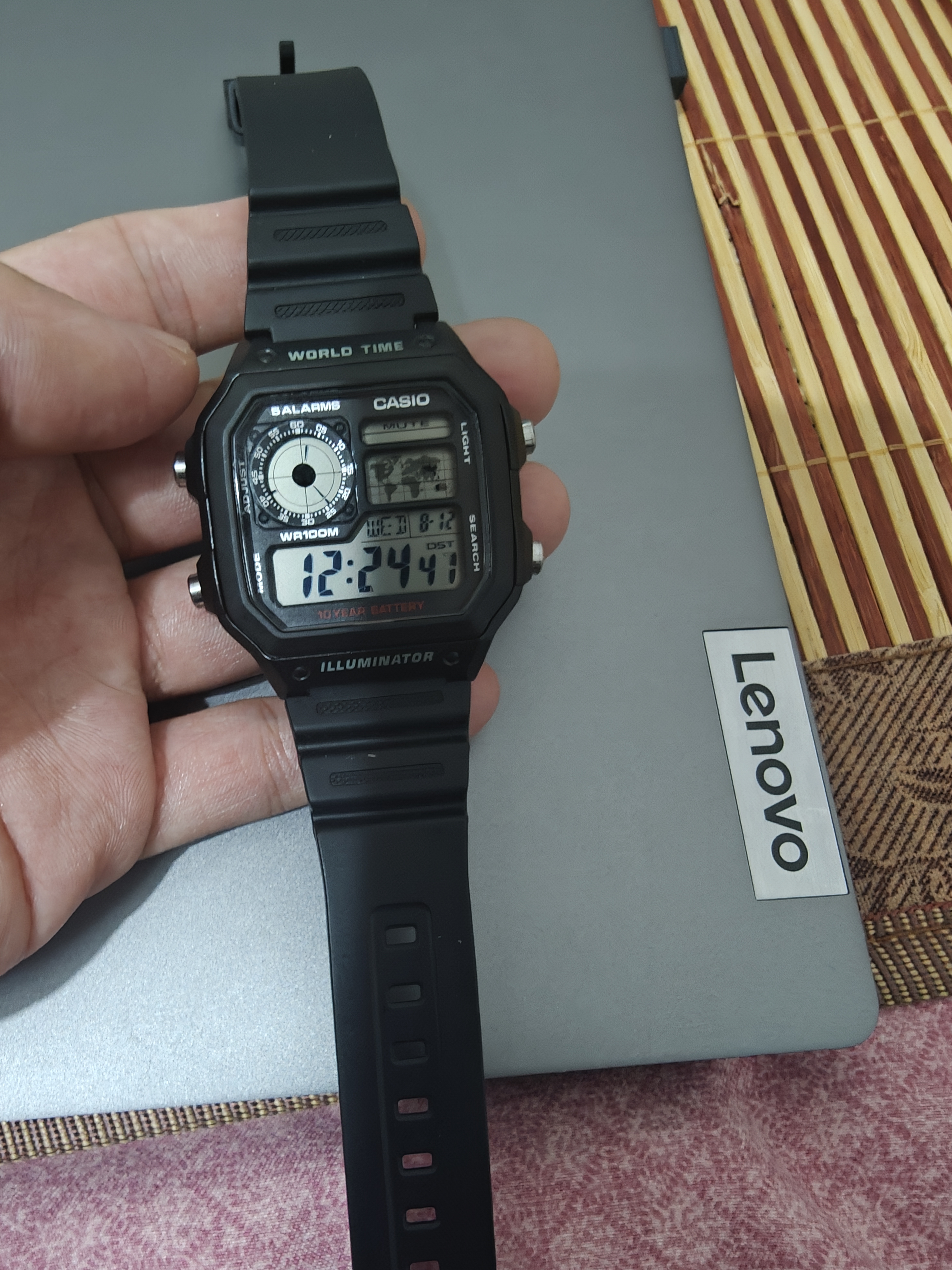 卡西欧（CASIO）小方块手表 ae1200电子表男士学生复古小银块石英表男款 新款礼物 AE-1200WH-1A 实拍图