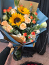 艾斯维娜鲜花速递向日葵混搭花束生日礼物全国同城配送 向日葵香槟韩式花束 实拍图