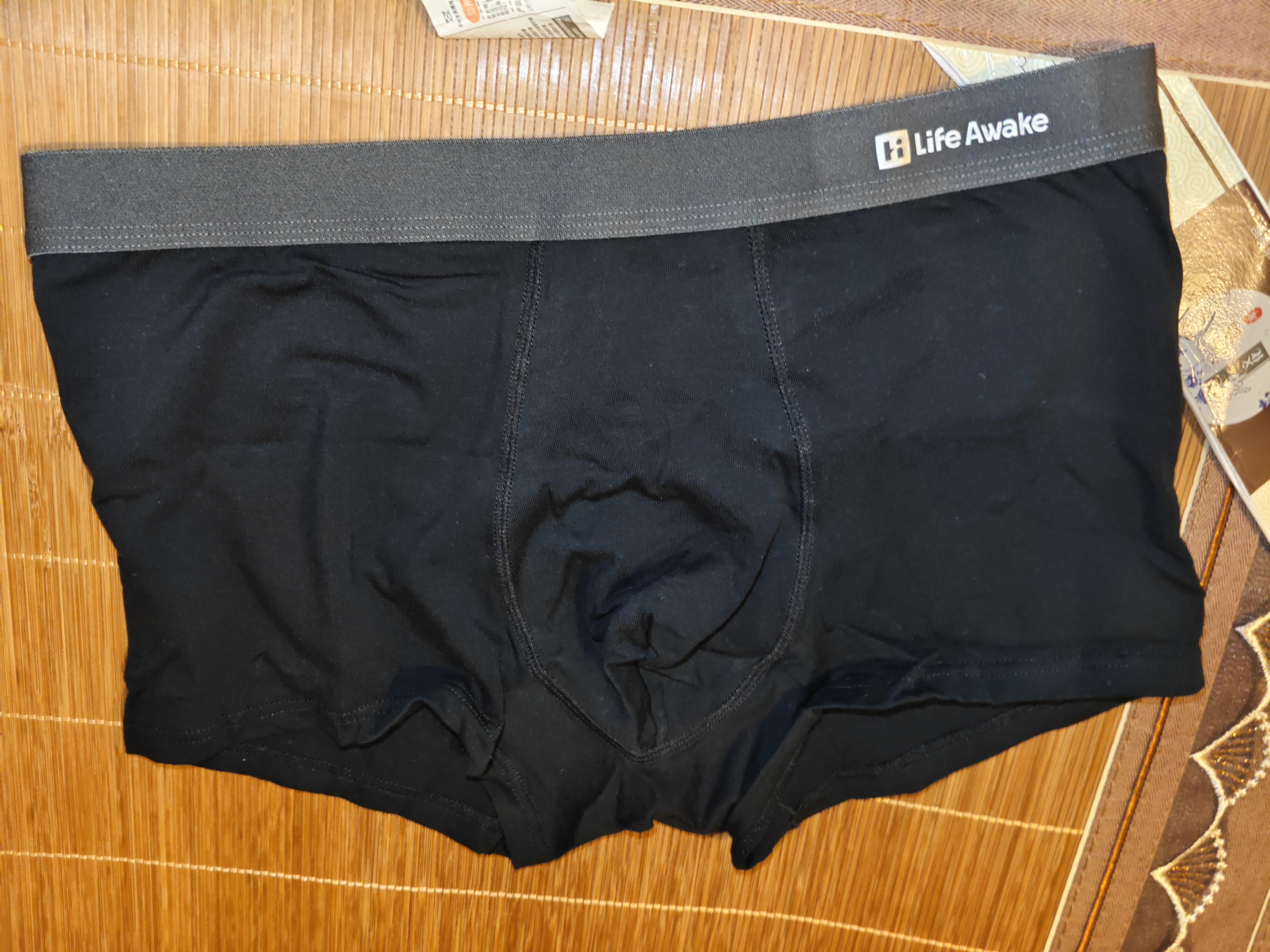 海澜之家（HLA）男士内裤男生纯棉15A抗菌透气四季款冰丝莫代尔平角内裤衩头3条装 升级15A抗菌100%纯棉-黑色/深灰/浅灰 3条 XL /175(体重130-150斤) 实拍图