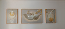 诗六艺家饰客厅装饰画北欧现代简约沙发背景墙挂画三联画大气轻奢壁画晶瓷画 羽鹿生辉（铝合金外框） 晶瓷画左右50*70+中间100*70亮面 实拍图