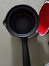 盛心玖陶瓷小奶锅迷你燃气耐高温砂锅热牛奶煮粥泡面宝宝家用辅食小锅 黑红色 15.5cm 1L 实拍图