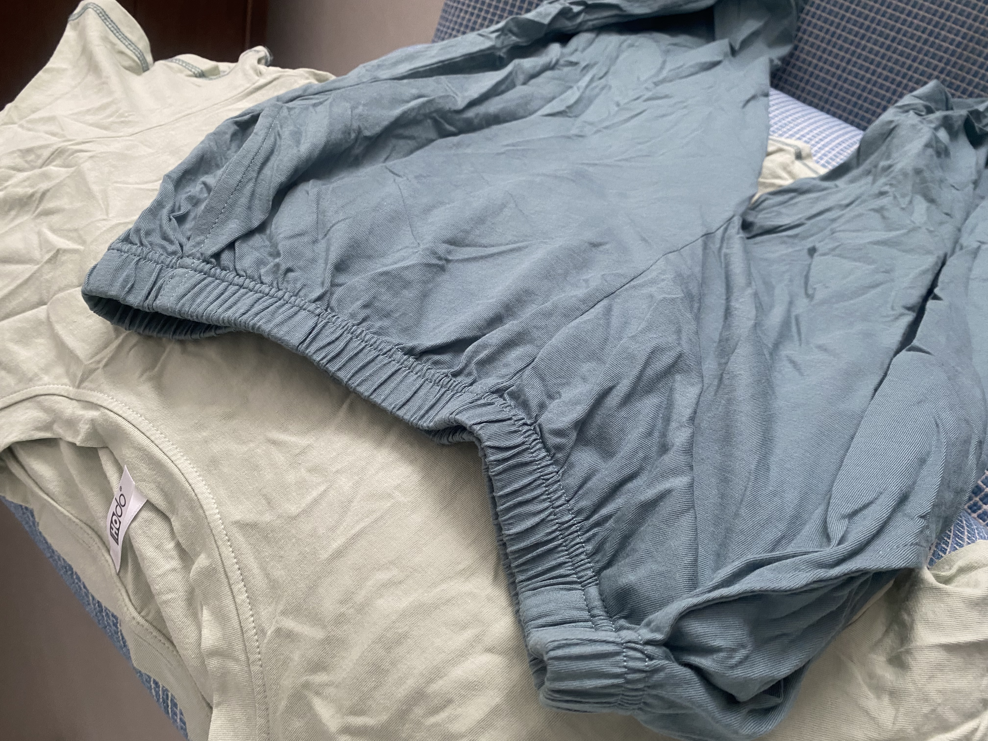 红豆居家睡衣女夏季纯棉休闲短袖短裤女士睡衣可外穿家居服绿色170/92A 实拍图