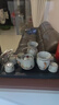 瓷牌茗茶具 汝瓷茶具泡茶器全套家用功夫茶具办公室送人茶道瓷器整套 鹿过山丘提梁壶10件+茶道+观云盘 实拍图