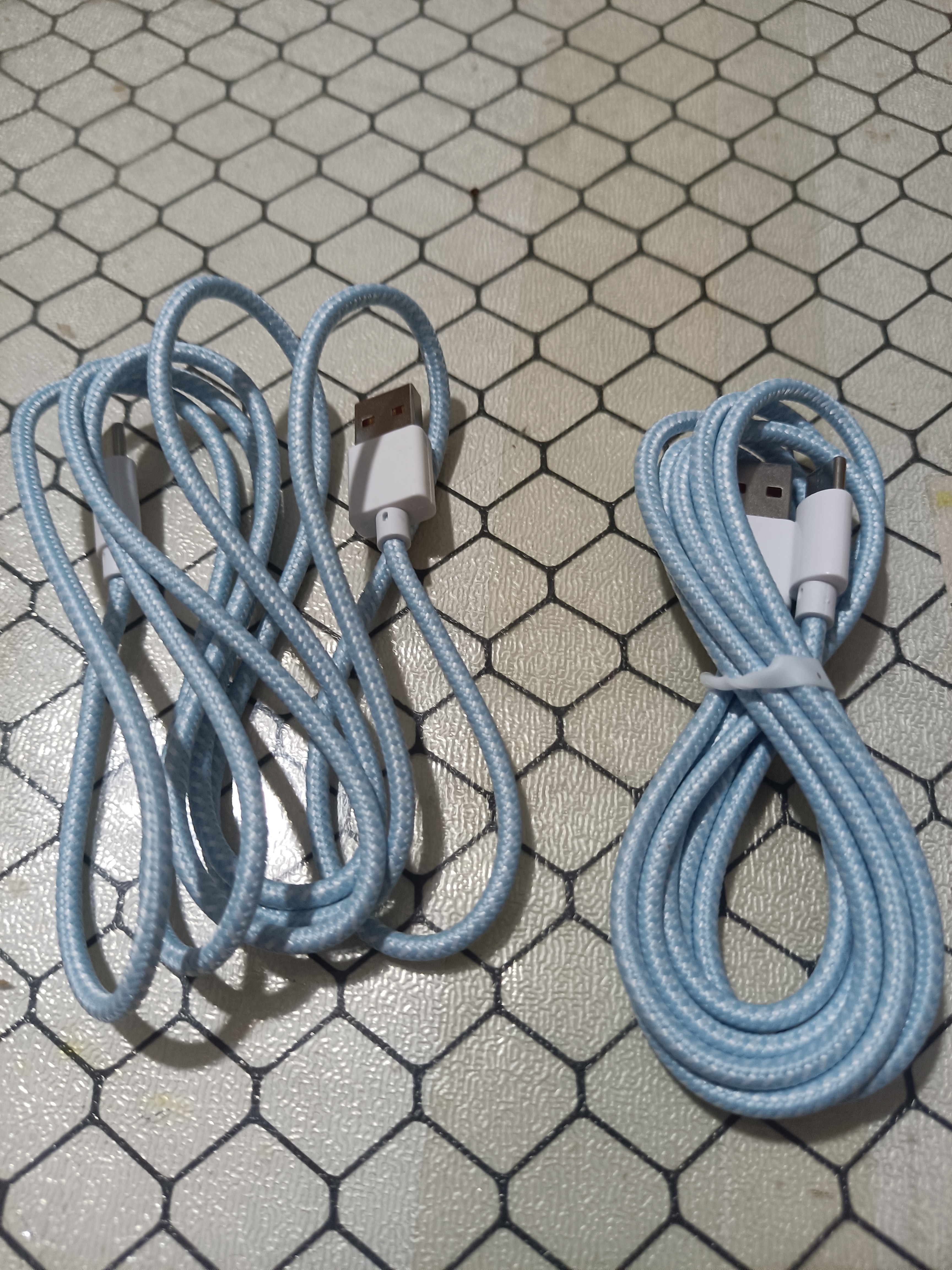 手机数据线type-c适用华为tpyec6A快充p70p30p40mate荣耀nova7pro小米vivo手机tapyc充电器安卓 【天空蓝】马卡龙编织TYPEC 1.5米2条 实拍图