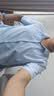 帕托瓦短袖衬衫男士夏季纯色白衬衫男韩版修身商务休闲衬衣蓝色4XL 实拍图