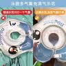 鲸保婴儿游泳圈0-3个月脖圈 新生儿游泳圈宝宝洗澡颈圈K5012蓝色中码 实拍图