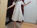 柚一杉女童连衣裙夏装薄款儿童学院风碎花裙子女孩棉质夏季中大童公主裙 白色 130 建议身高125cm左右 实拍图