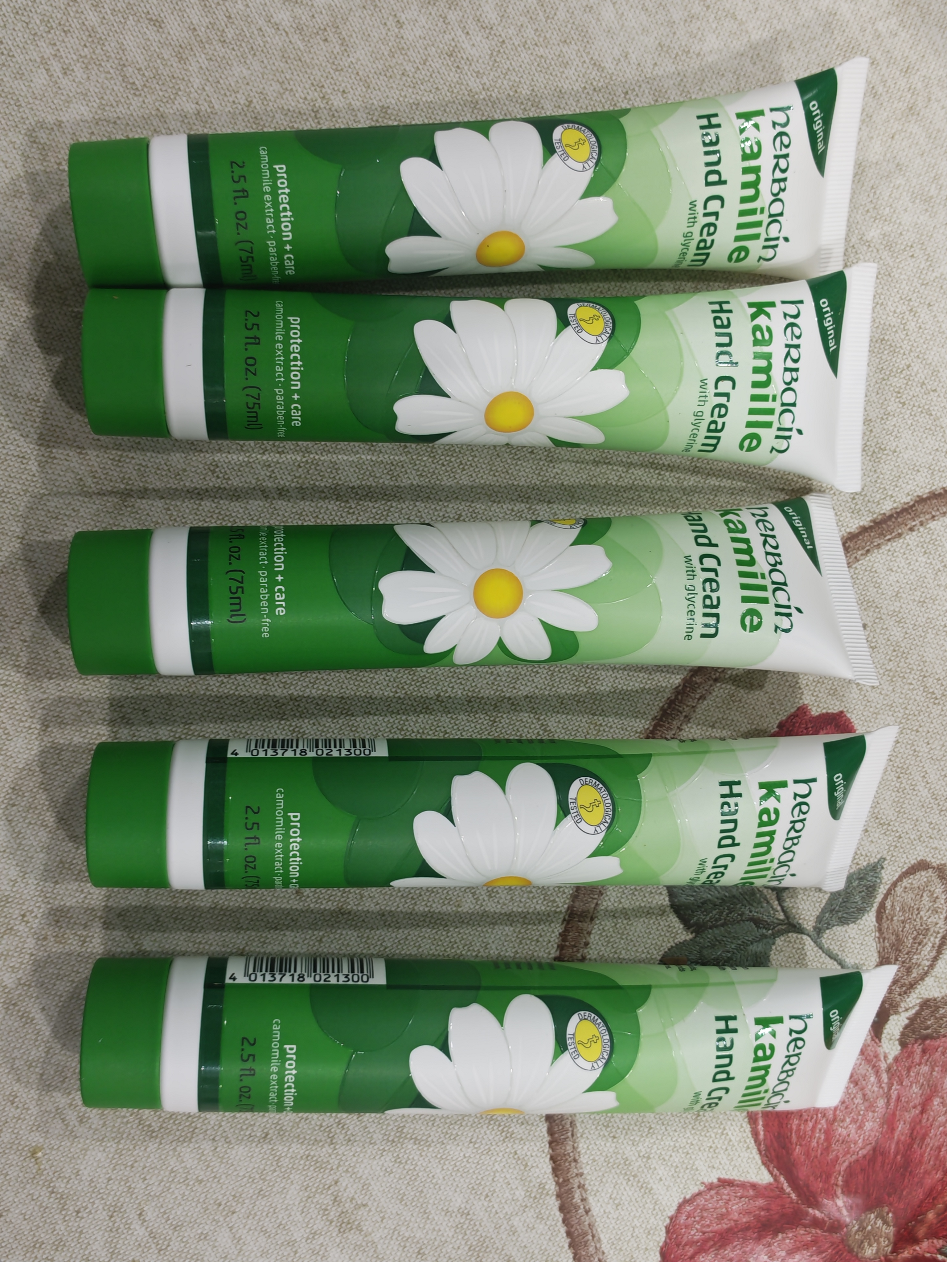 Herbacin德国小甘菊经典护手霜75ml 洋甘菊护手霜滋润保湿男女通用 护手霜75ml*5支 实拍图