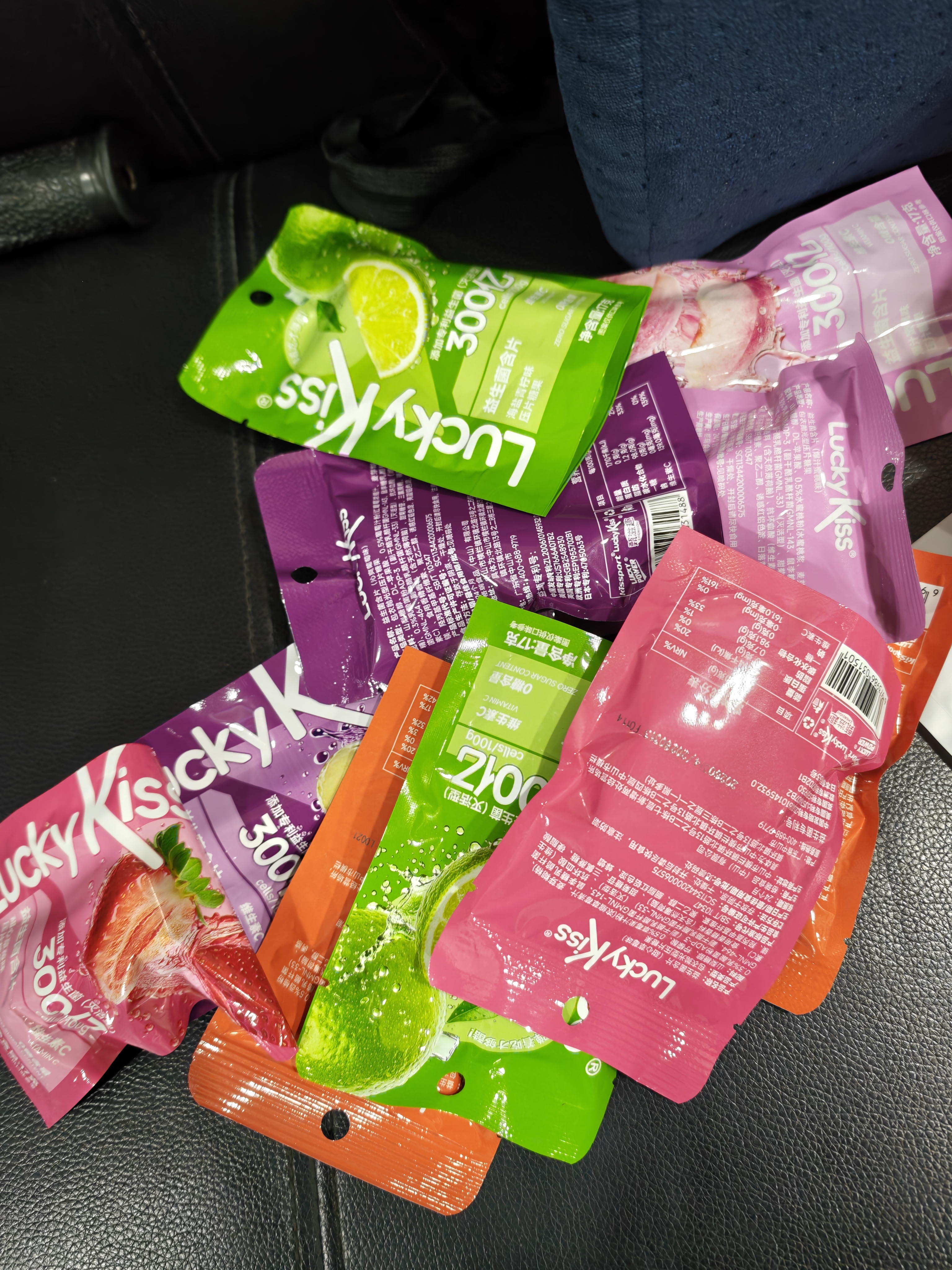 Lucky Kiss薄荷糖100颗170g Kissport弹射益生菌含片口香糖清新口气五种口味 实拍图