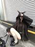BJHG不计后果郭俊辰同款杜宾美式开衫卫衣男女春新款潮牌重磅夹克外套 黑格雷色 S 实拍图