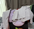 MUJI[自营限定款]女士无侧缝 双层纱织睡衣 纯棉家居服 薰衣草色 XL 实拍图