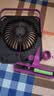 风扇桌面夹子风扇6寸大风力循环扇充电手持小风扇台式灯光电风扇 颜色随机便卡片桌面小风扇充电款【带开关】 实拍图