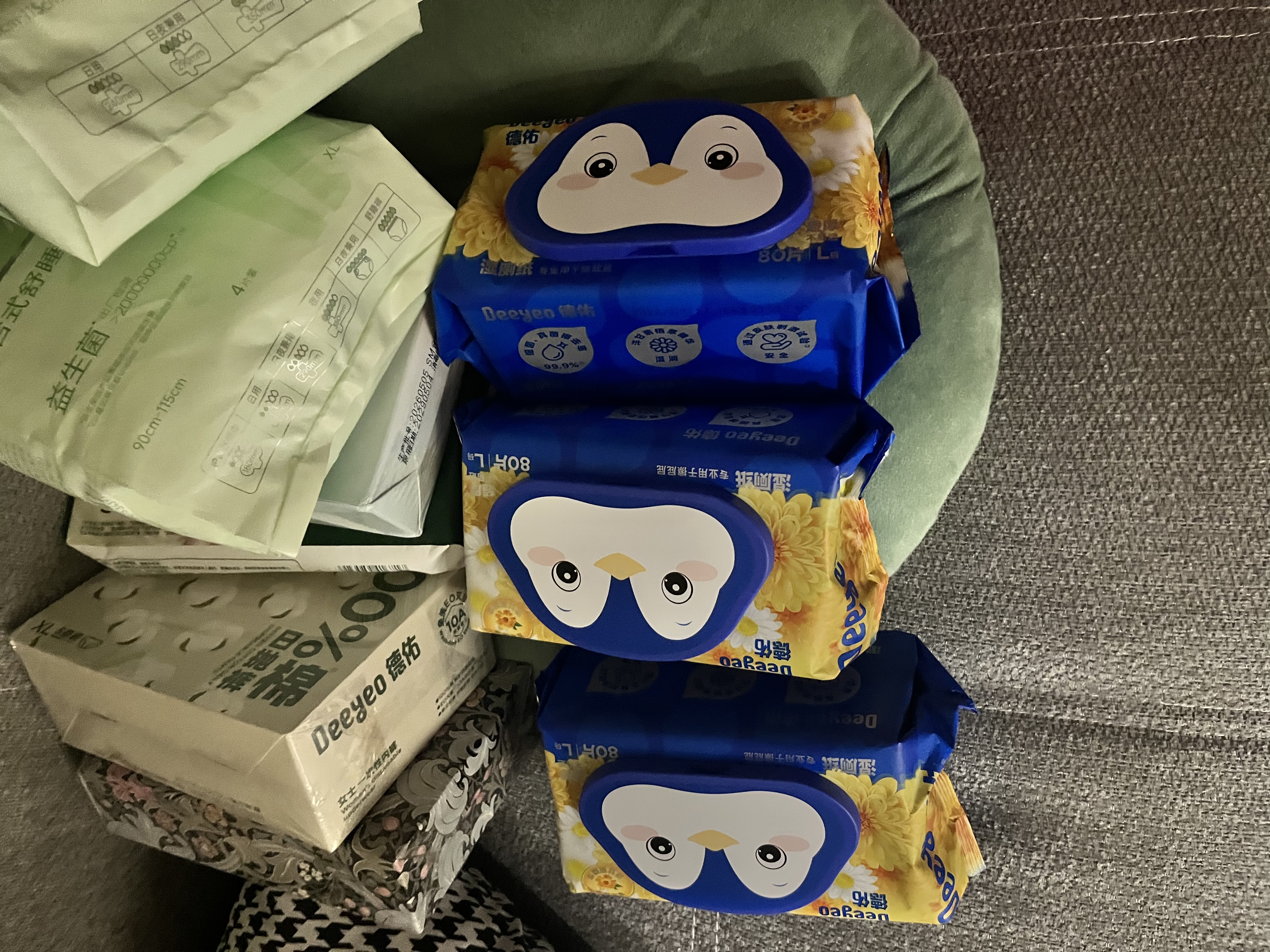 德佑洋甘菊湿厕纸80抽*3包洁厕湿巾厕纸女士专用清洁纸巾可冲马桶 实拍图