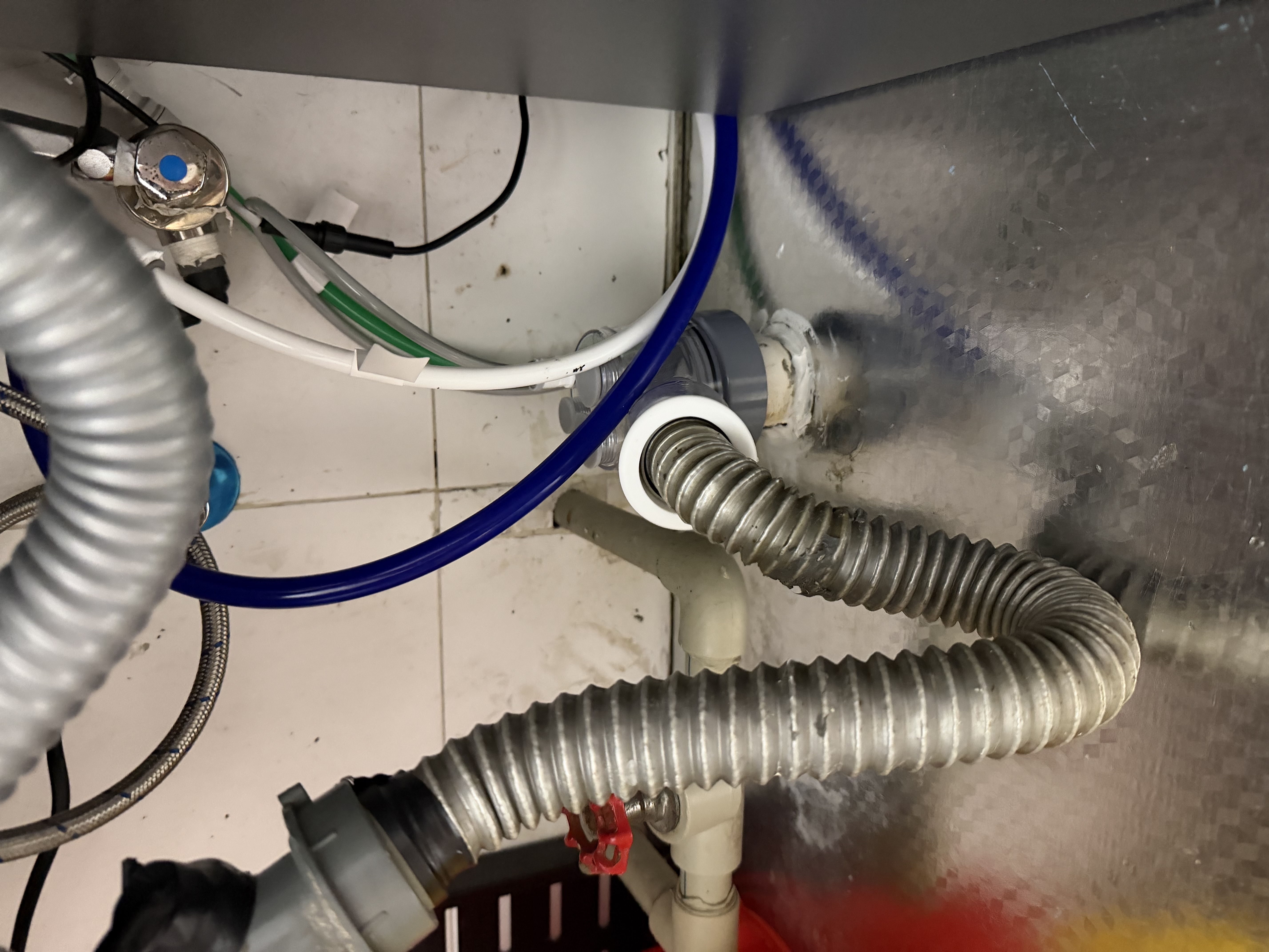 潜水艇（Submarine）厨房下水三通 洗菜盆净水器洗碗机下水管三通接头下水道防臭神器 【13】接水槽+洗碗机+净水器 实拍图