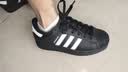 阿迪达斯（adidas）三叶草男女儿童经典贝壳头板鞋 LA1391黑色【JH9977升级款】 实拍图