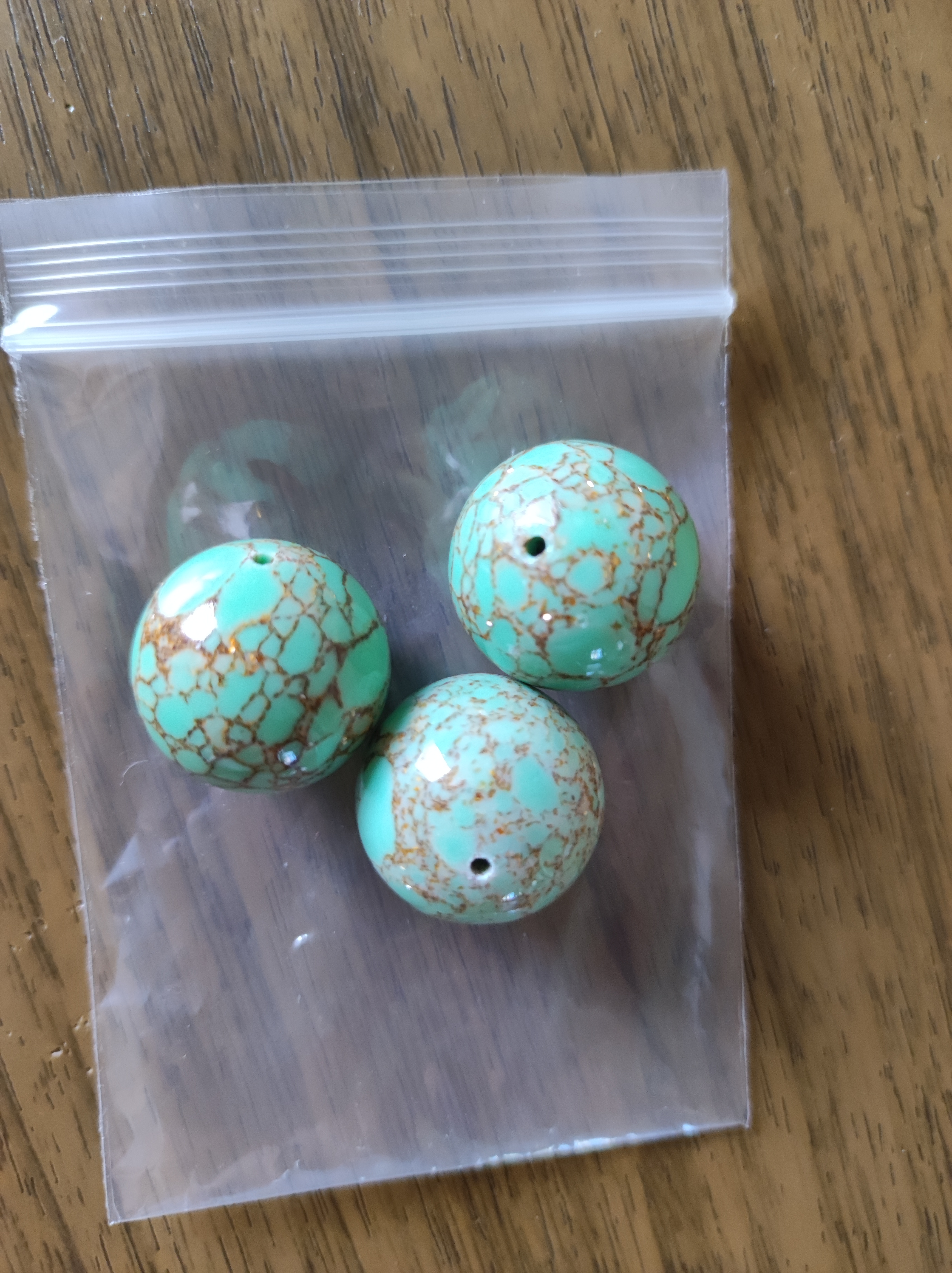 合成绿松石搓金配饰金刚星月菩提腰珠配珠散珠佛珠核桃手持配饰 金线松【看好尺寸下单】 20mm圆珠单颗 实拍图