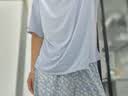 优衣库起居套装/短袖/短裤女装睡衣26春夏新款488966 60 浅蓝色 XL 实拍图