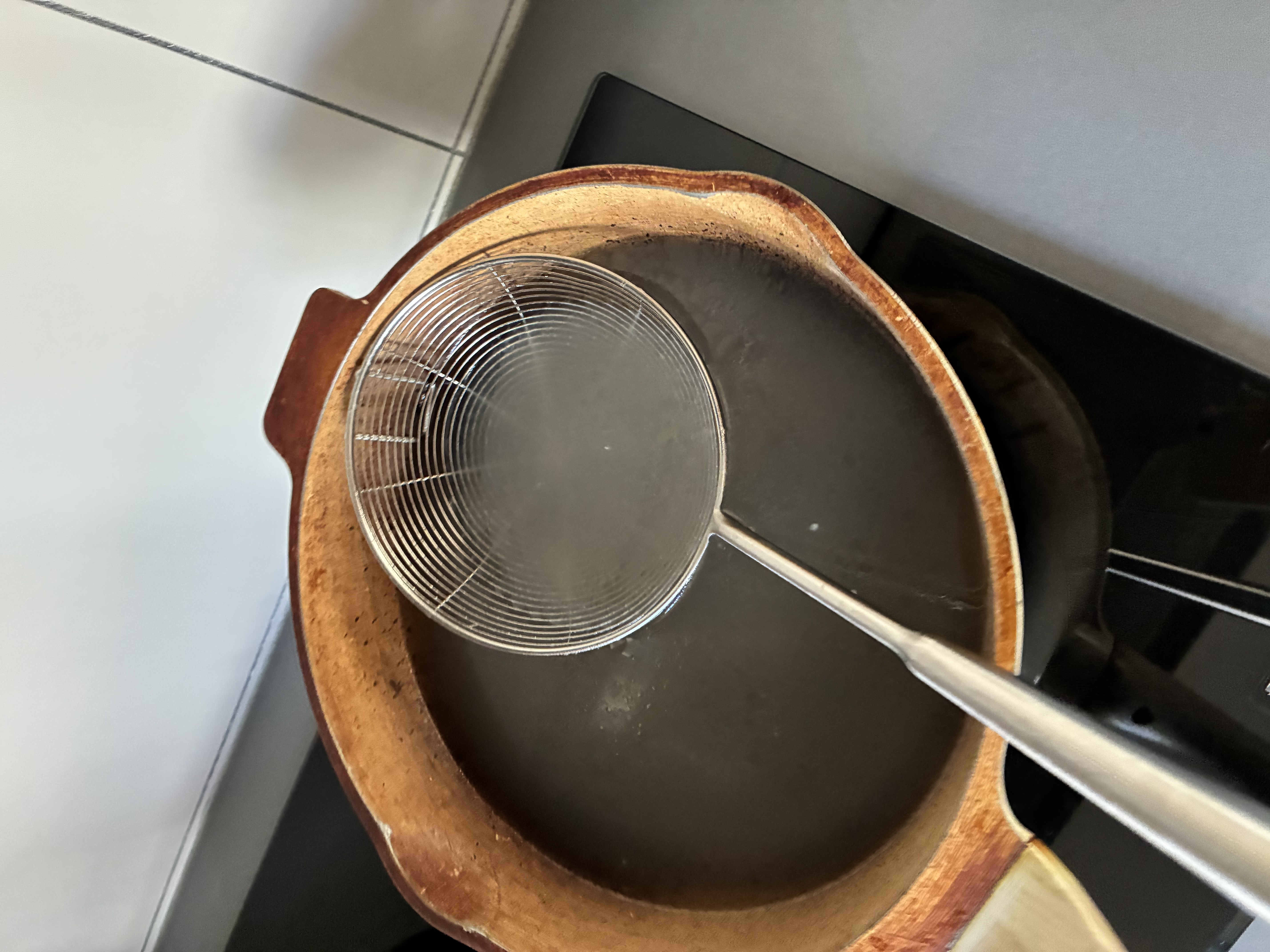 onlycook304不锈钢漏勺家用火锅过滤网筛带挂钩捞饺子焯水沥水大笊篱-16 实拍图