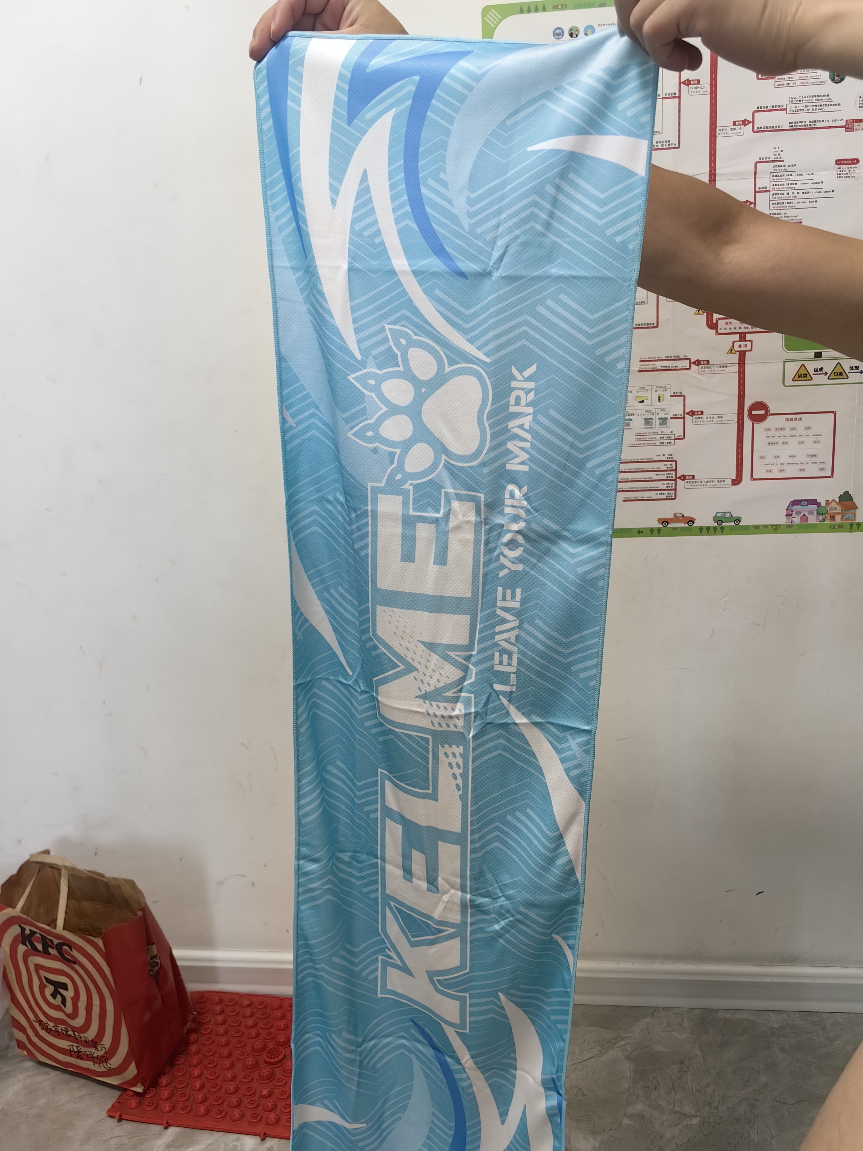 卡尔美（KELME）冷感毛巾男女运动速干降温吸汗健身游泳吸水羽毛球跑步凉感擦汗巾 实拍图